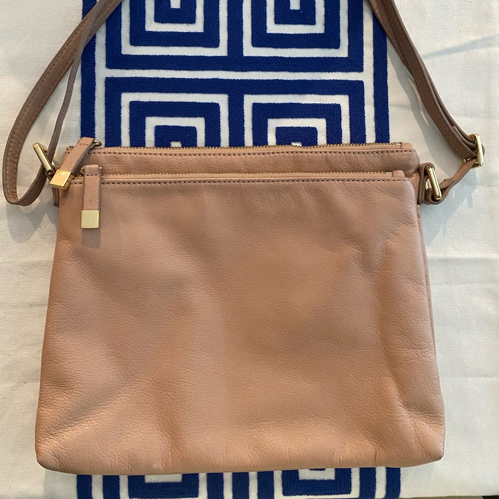 Margot pink/blush soft leather crossbody/shoulder bag